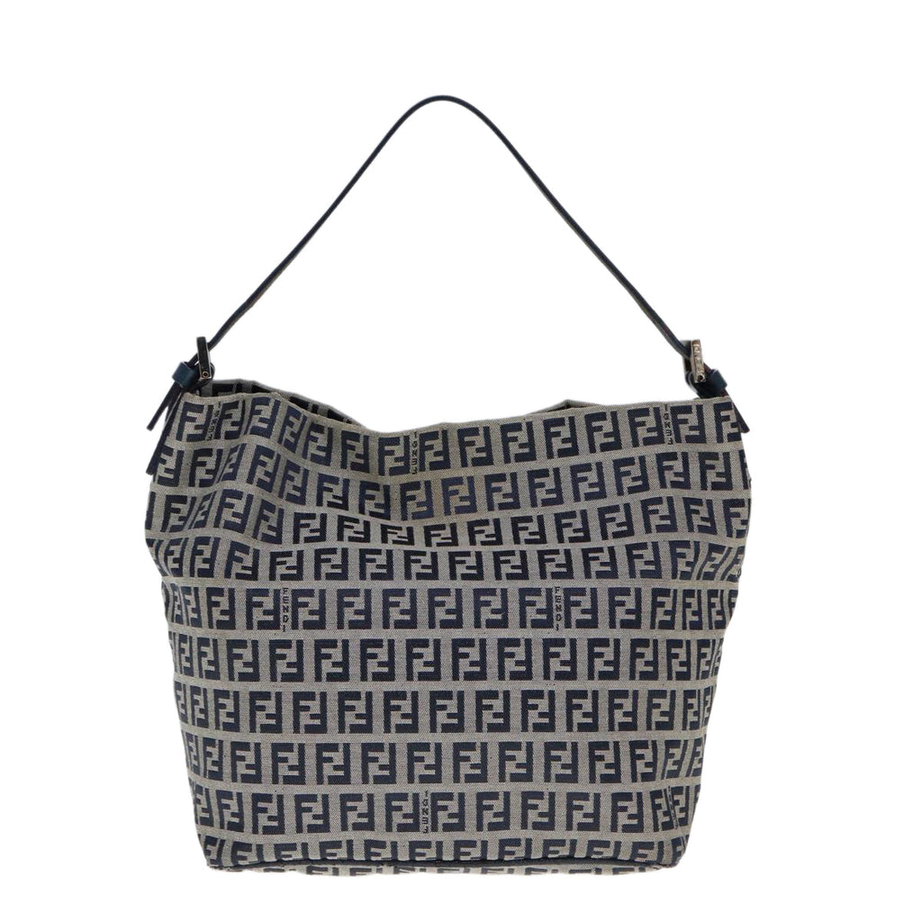 FENDI Zucchino Canvas Hand Bag Navyyk12887