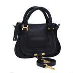 Chloe Baby Mercy Hand Bag Leather 2way Black yk12898