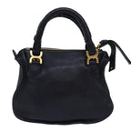 Chloe Baby Mercy Hand Bag Leather 2way Black yk12898