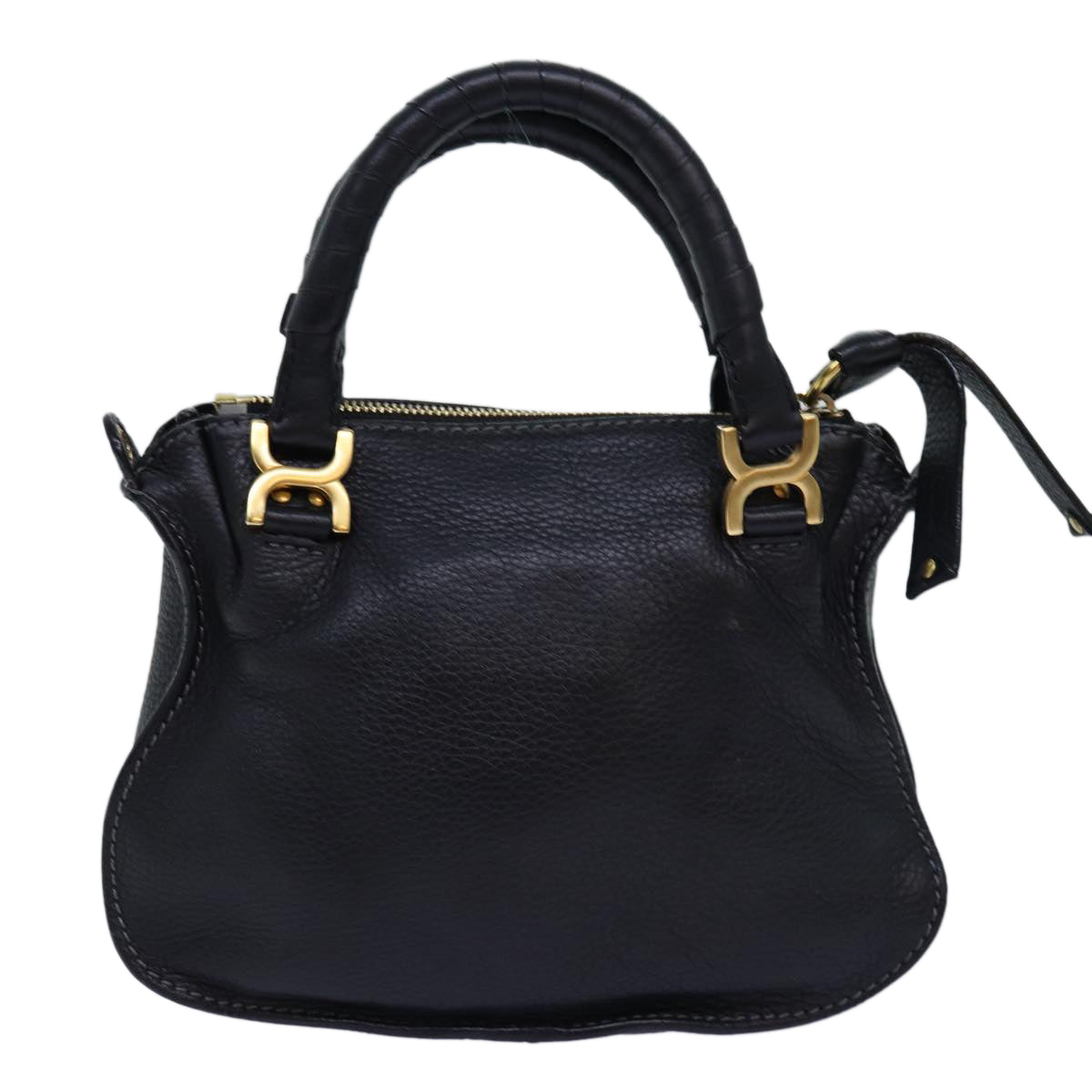 Chloe Baby Mercy Hand Bag Leather 2way Black yk12898