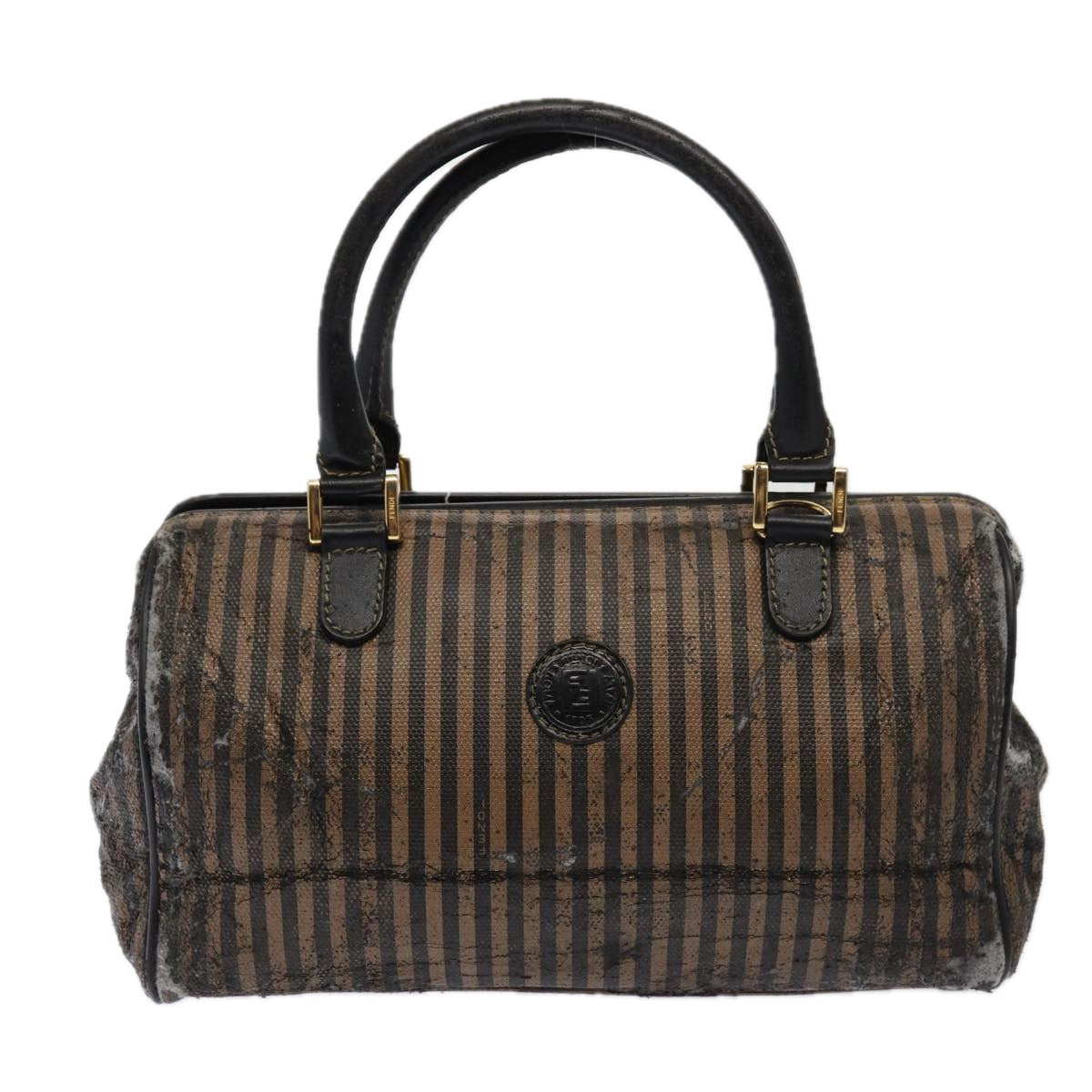 FENDI Zucca Canvas Shoulder Bag 3Set Black Brownyk12908