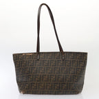 FENDI Zucca Canvas Shoulder Bag 3Set Black Brownyk12908