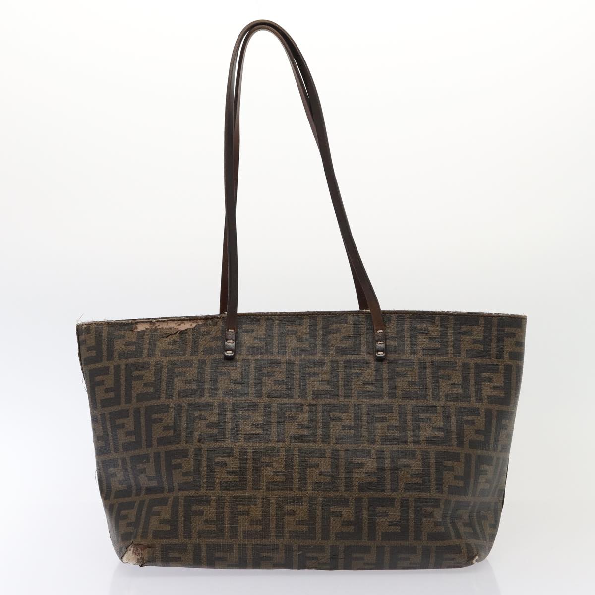 FENDI Zucca Canvas Shoulder Bag 3Set Black Brownyk12908