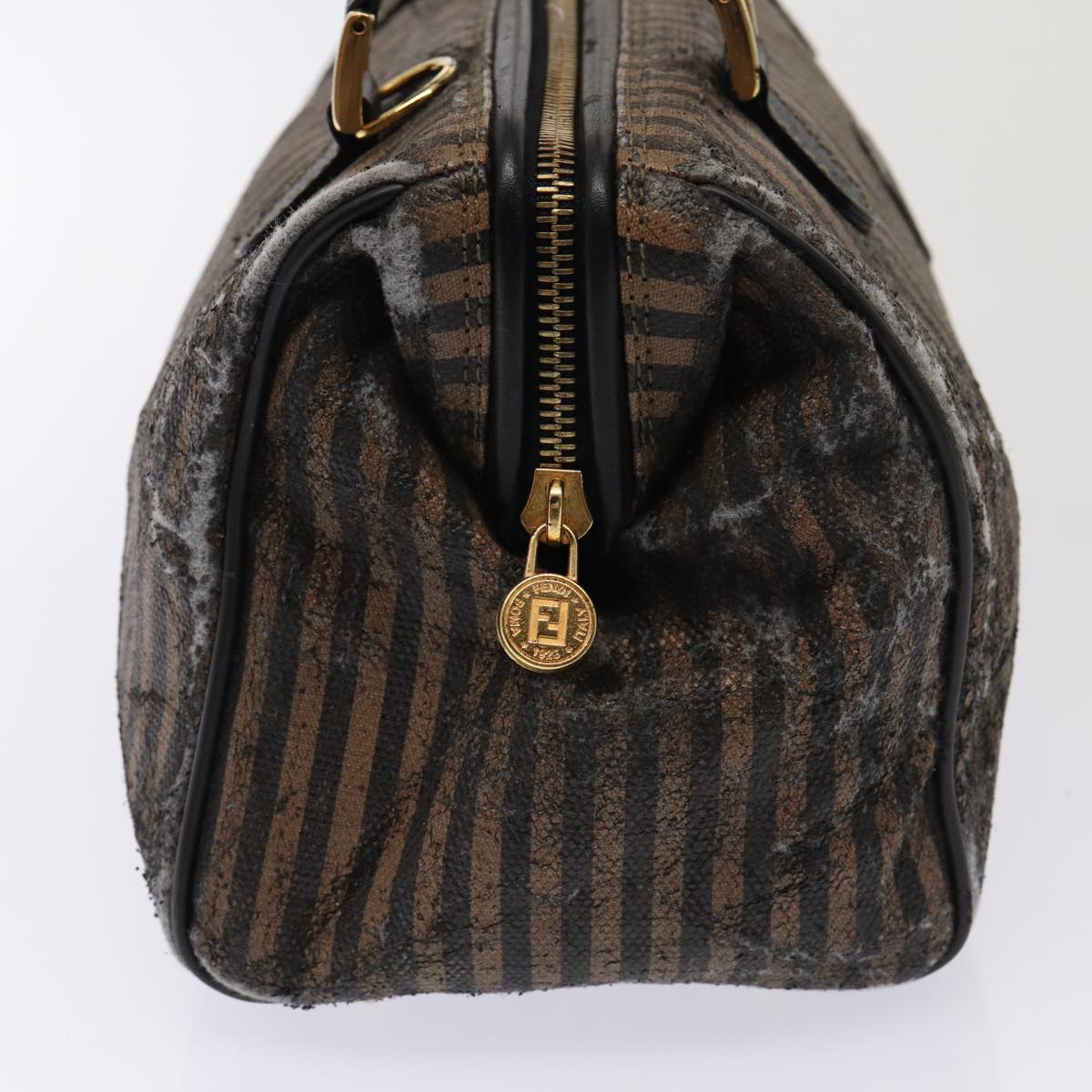 FENDI Zucca Canvas Shoulder Bag 3Set Black Brownyk12908