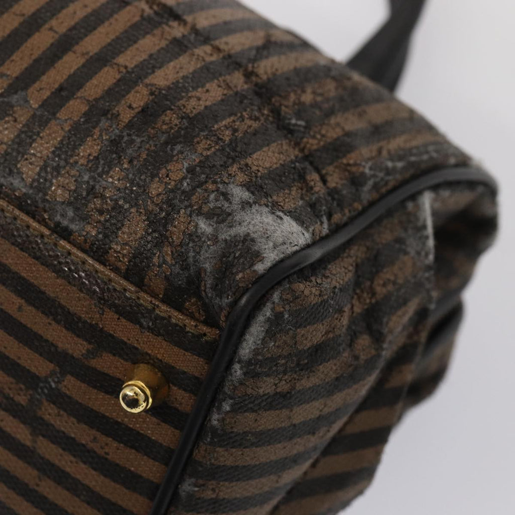 FENDI Zucca Canvas Shoulder Bag 3Set Black Brownyk12908