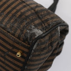 FENDI Zucca Canvas Shoulder Bag 3Set Black Brownyk12908