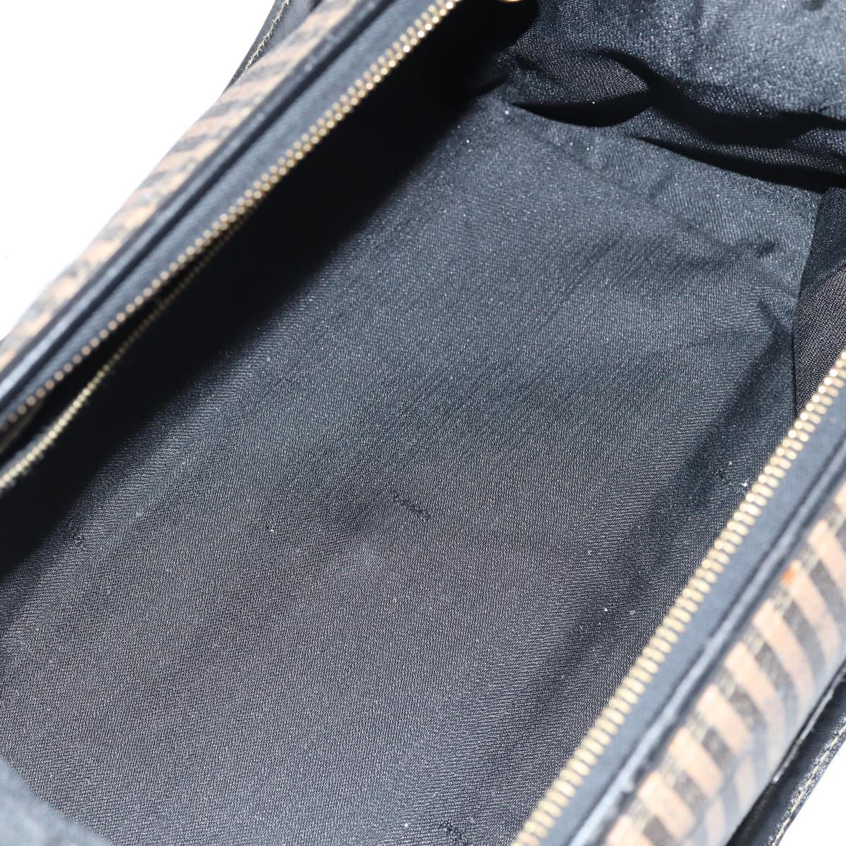 FENDI Zucca Canvas Shoulder Bag 3Set Black Brownyk12908