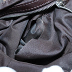 FENDI Zucca Canvas Mamma Baguette Shoulder Bag Black Brownyk12916