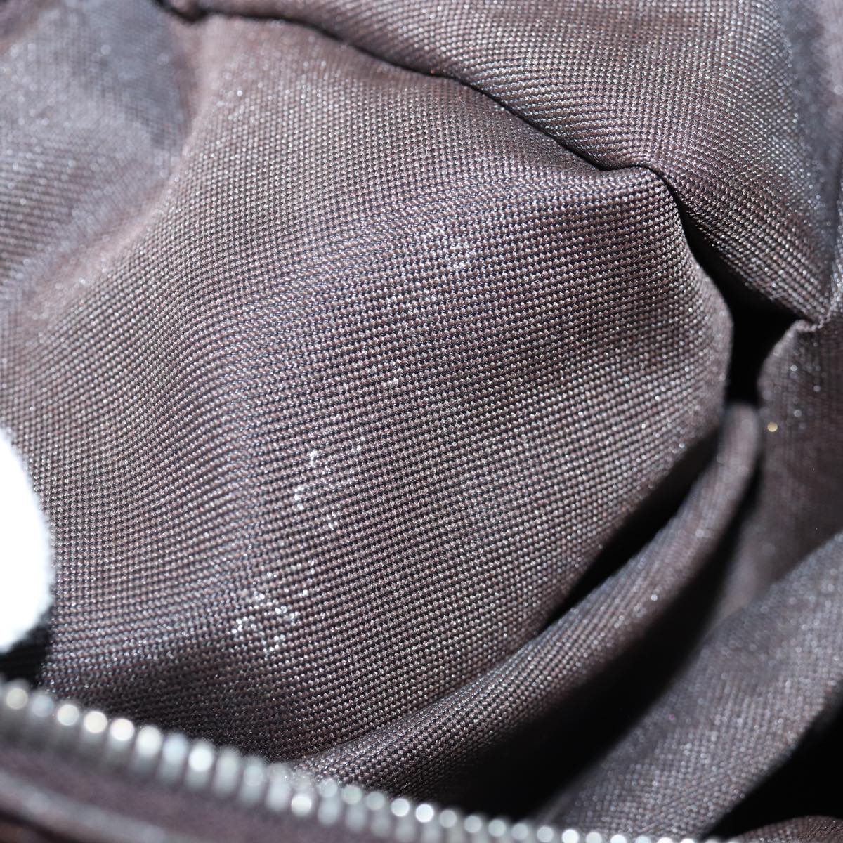 FENDI Zucca Canvas Mamma Baguette Shoulder Bag Black Brownyk12916