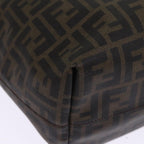 FENDI Zucca Canvas Tote Bag Black Brownyk12917