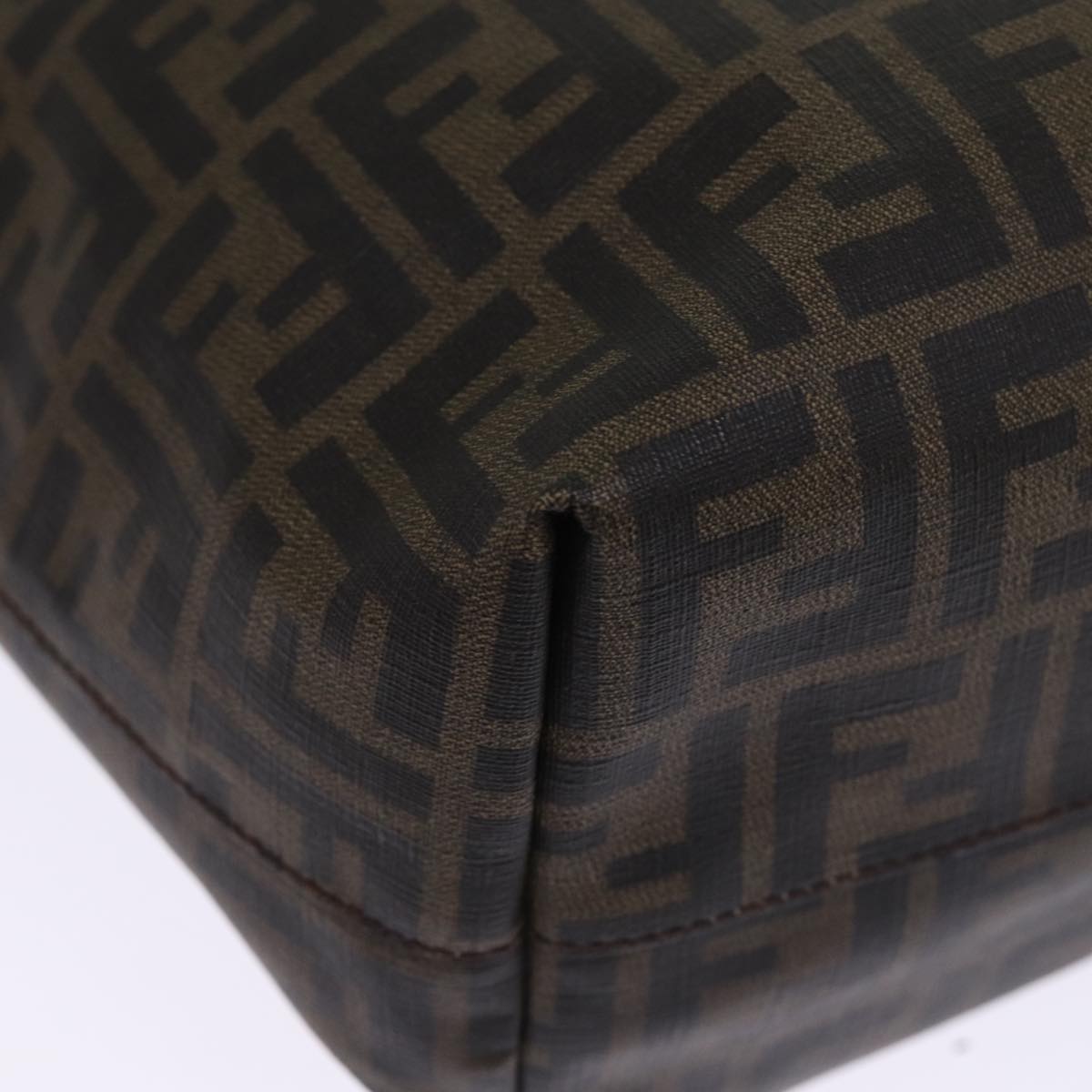 FENDI Zucca Canvas Tote Bag Black Brownyk12917