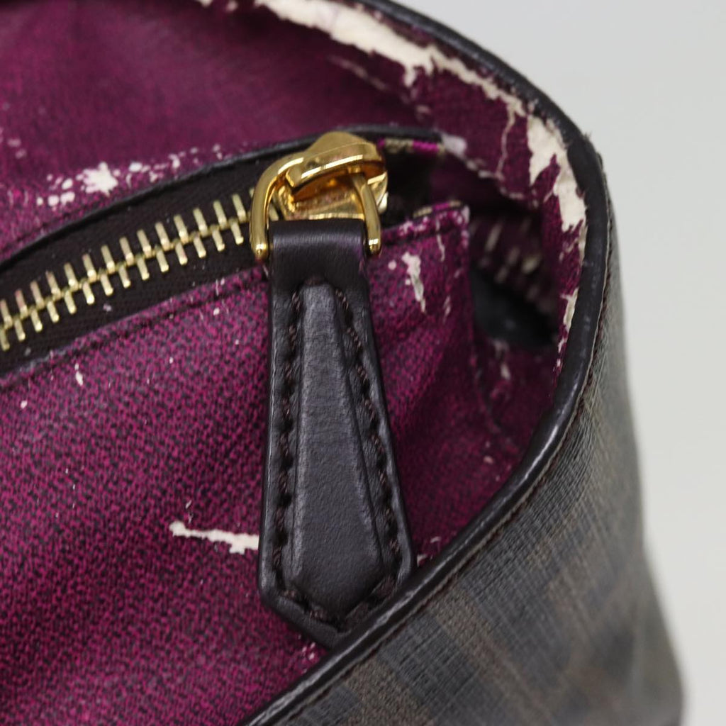 FENDI Zucca Canvas Tote Bag Black Brownyk12917