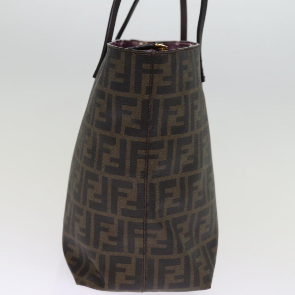 FENDI Zucca Canvas Tote Bag Black Brownyk12917