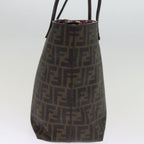 FENDI Zucca Canvas Tote Bag Black Brownyk12917
