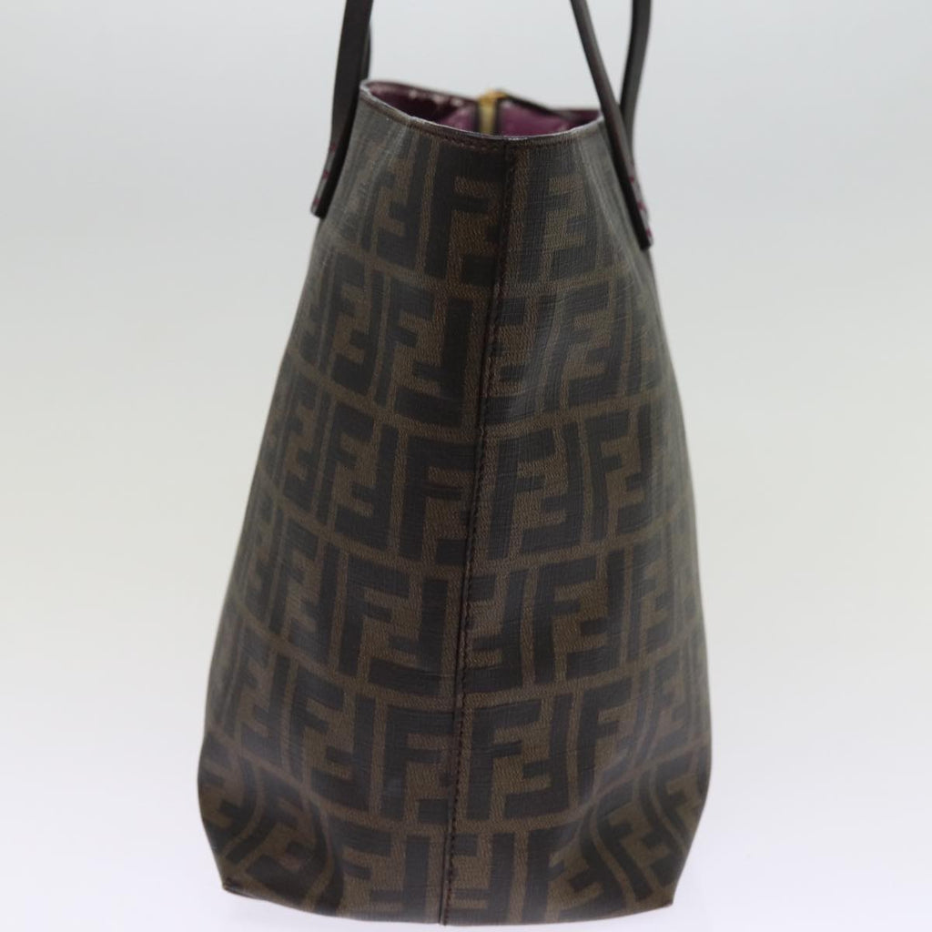 FENDI Zucca Canvas Tote Bag Black Brownyk12917