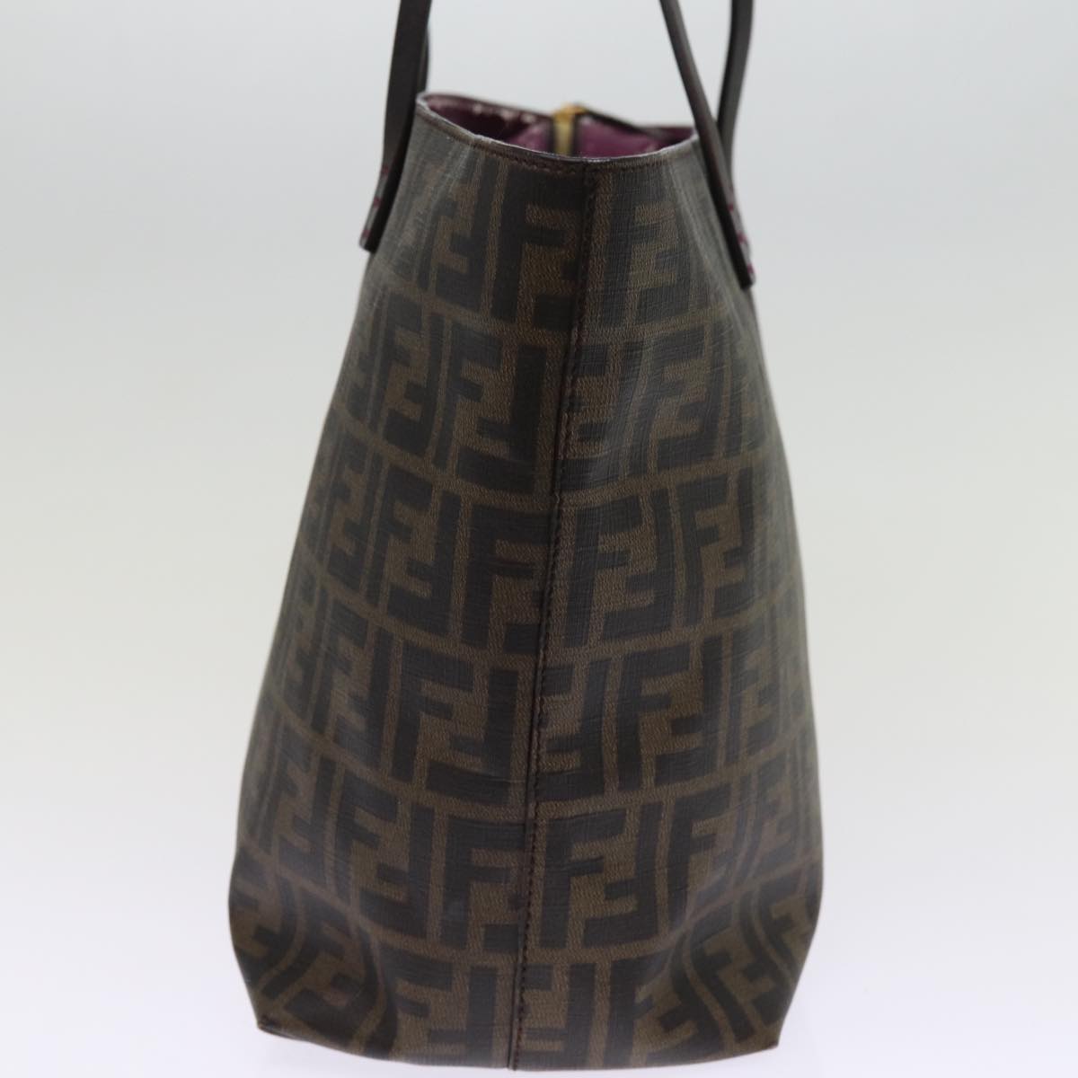 FENDI Zucca Canvas Tote Bag Black Brownyk12917