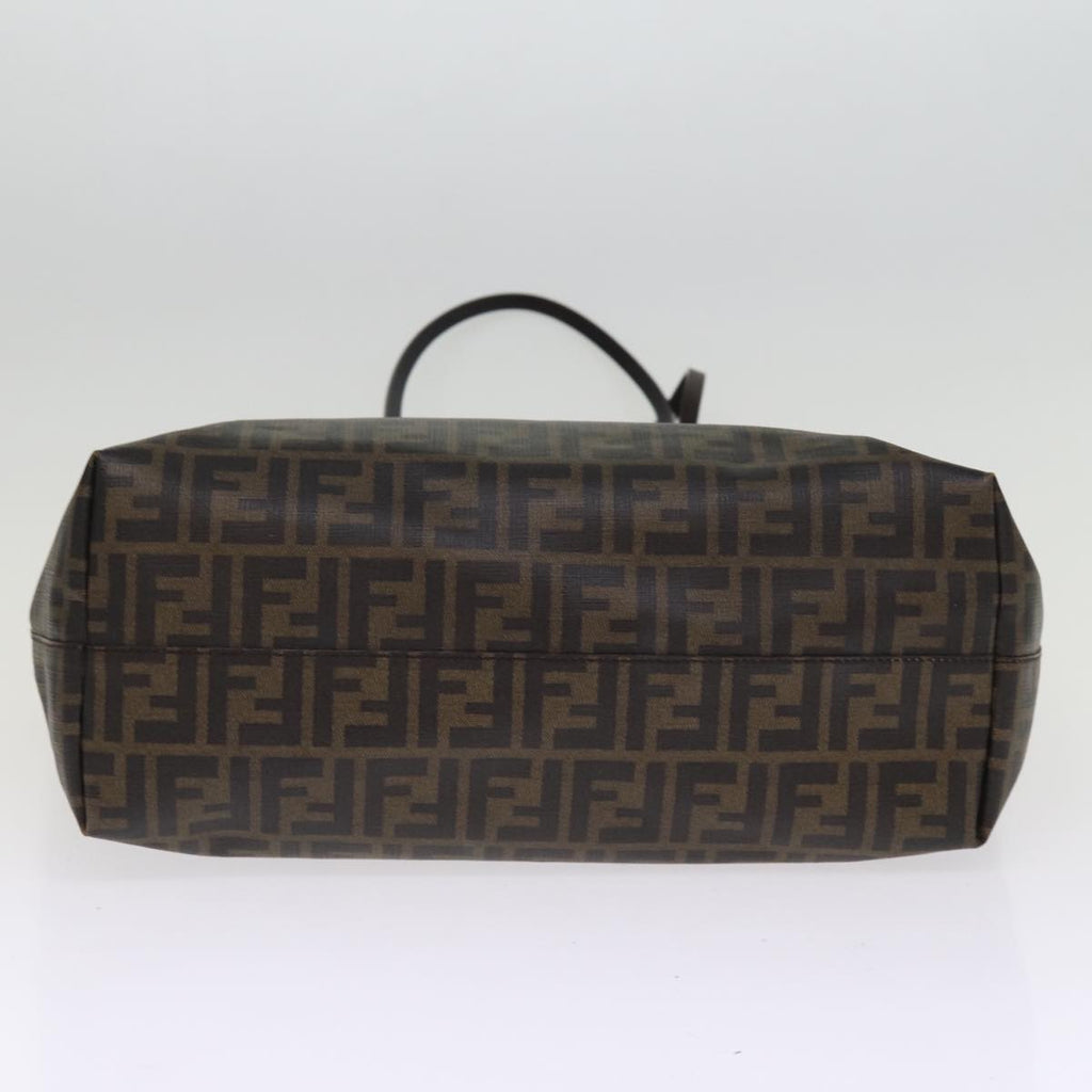 FENDI Zucca Canvas Tote Bag Black Brownyk12917