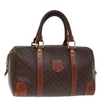 CELINE Macadam Canvas Hand Bag PVC Leather Brown 13003