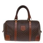 CELINE Macadam Canvas Hand Bag PVC Leather Brown 13003