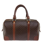 CELINE Macadam Canvas Hand Bag PVC Leather Brown 13003