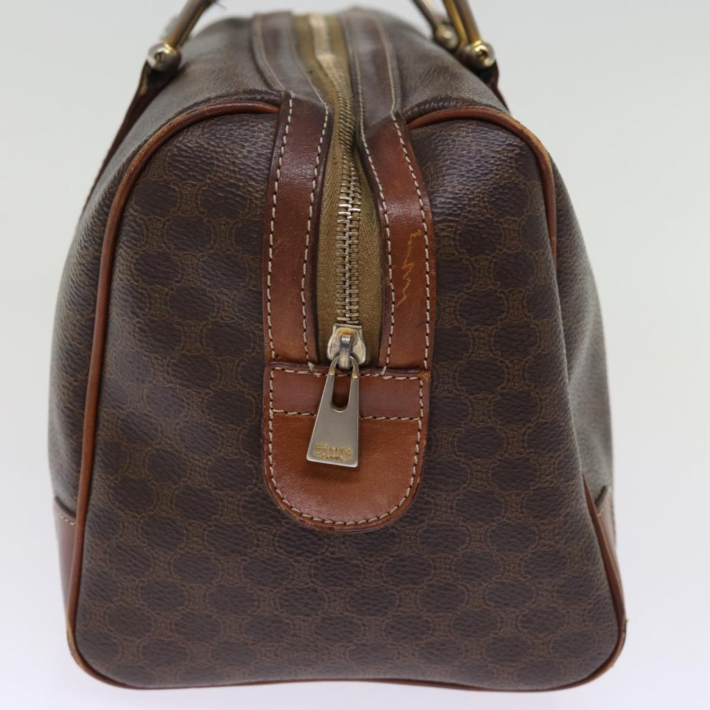 CELINE Macadam Canvas Hand Bag PVC Leather Brown 13003