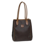 CELINE Macadam Canvas Shoulder Bag PVC Leather Brown 13031