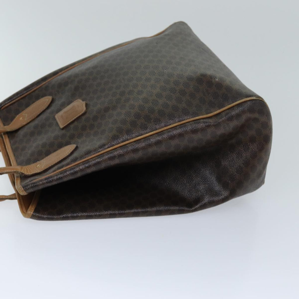 CELINE Macadam Canvas Shoulder Bag PVC Leather Brown 13031
