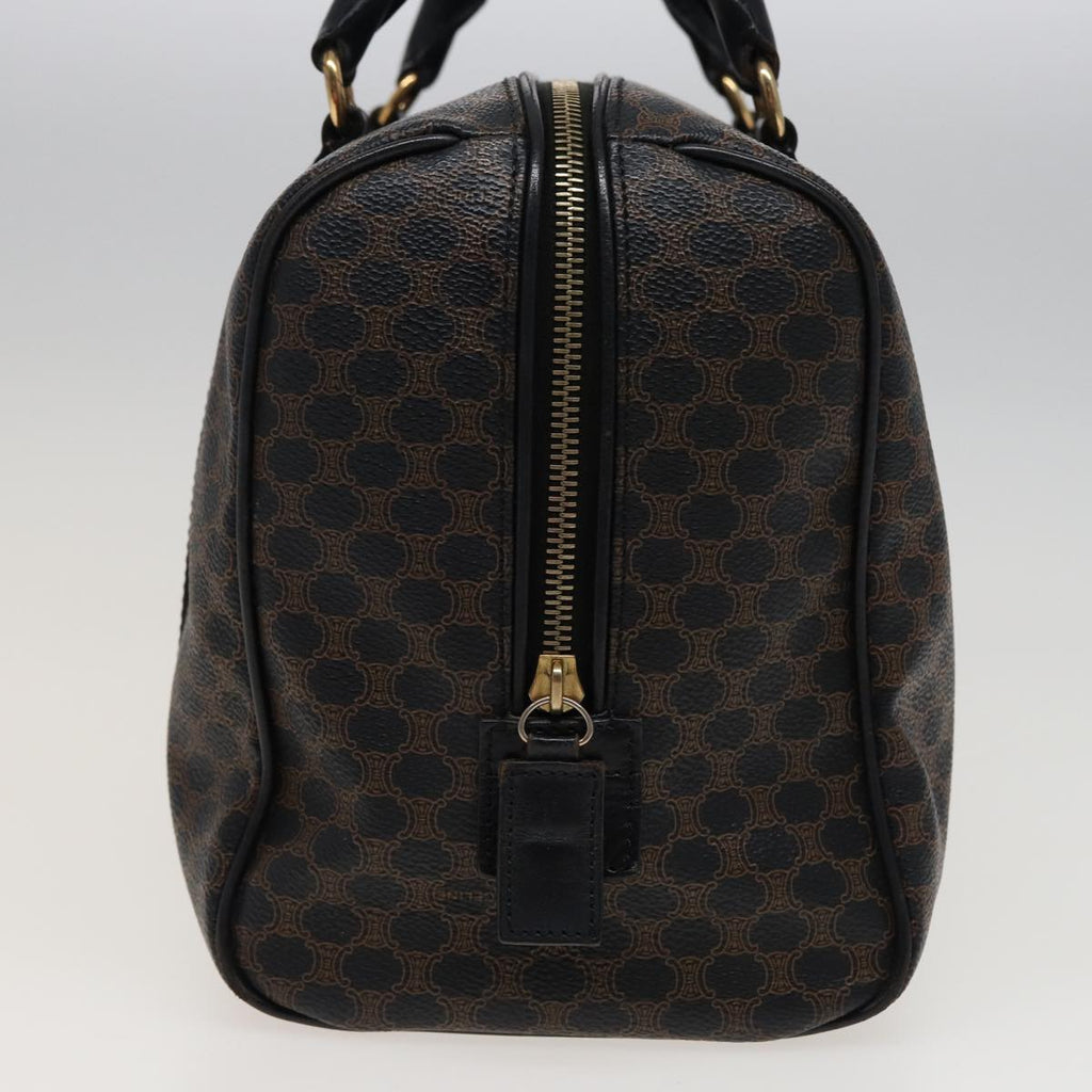 CELINE Macadam Canvas Boston Bag PVC Black 13041