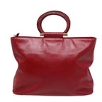 CELINE Hand Bag Leather 2way Red 13083