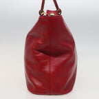 CELINE Hand Bag Leather 2way Red 13083