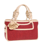 CELINE Boogie bag Hand Bag Straw Red 13094