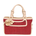 CELINE Boogie bag Hand Bag Straw Red 13094