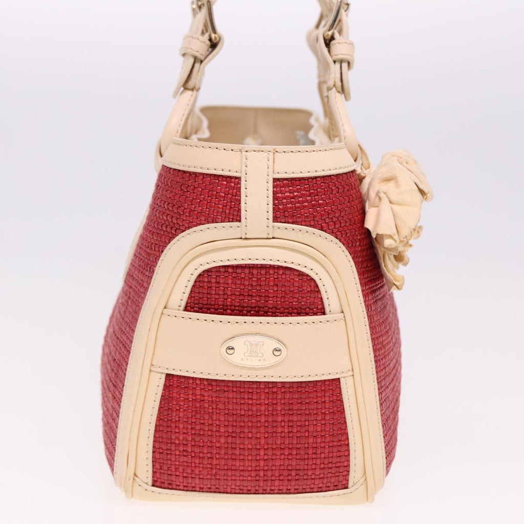 CELINE Boogie bag Hand Bag Straw Red 13094
