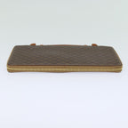 CELINE Macadam Canvas Travel Case PVC Leather Brown 13127