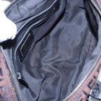 FENDI Zucchino Canvas Hand Bag Brown Blackyk13139