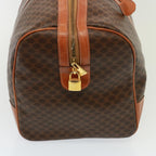 CELINE Macadam Canvas Boston Bag PVC Leather Brown 13158