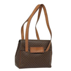 CELINE Macadam Canvas Shoulder Bag PVC Leather Brown 13171