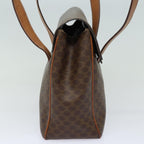 CELINE Macadam Canvas Shoulder Bag PVC Leather Brown 13171