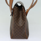 CELINE Macadam Canvas Shoulder Bag PVC Leather Brown 13171
