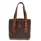 CELINE Macadam Canvas Tote Bag PVC Brown 13179