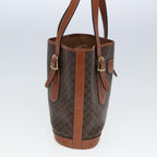 CELINE Macadam Canvas Tote Bag PVC Brown 13179