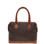 CELINE Macadam Canvas Hand Bag PVC Leather Brown 13181