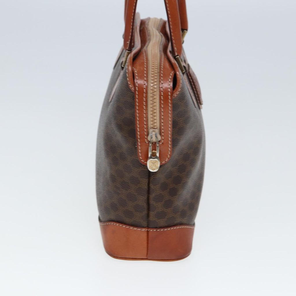 CELINE Macadam Canvas Hand Bag PVC Leather Brown 13181