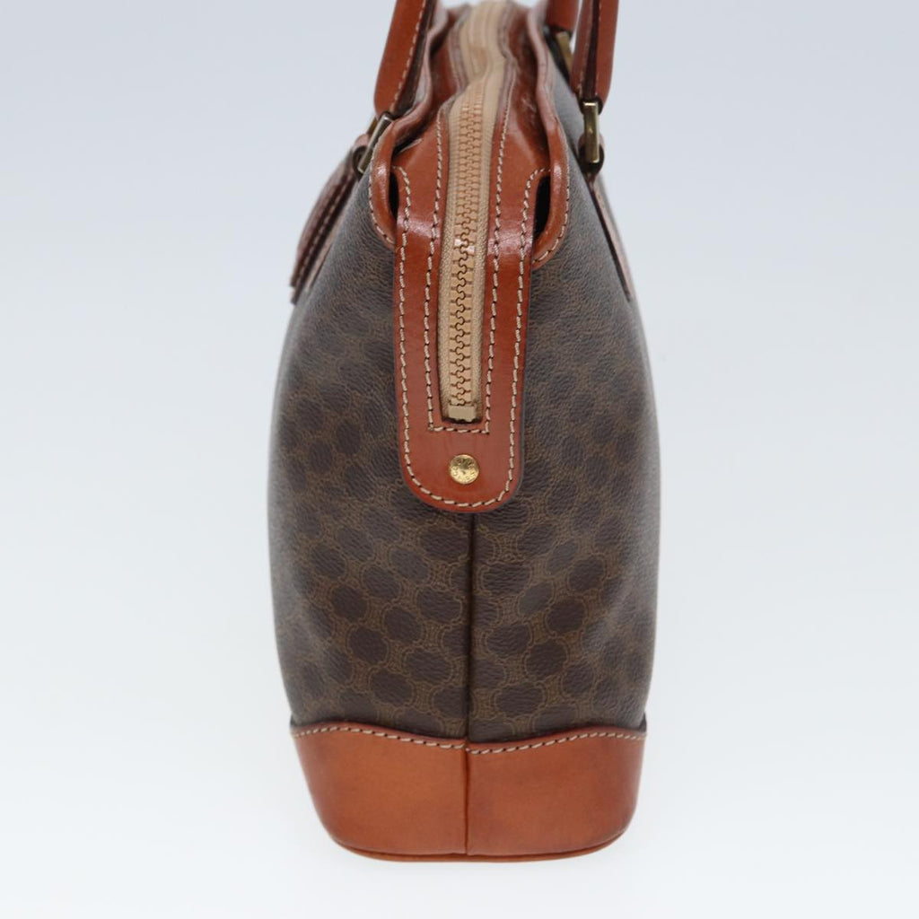 CELINE Macadam Canvas Hand Bag PVC Leather Brown 13181