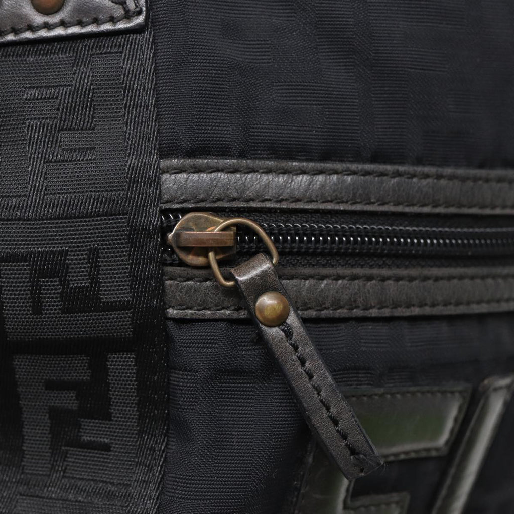 FENDI Zucca Canvas Shoulder Bag Blackyk13192