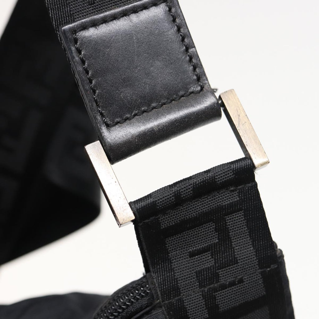 FENDI Zucca Canvas Shoulder Bag Blackyk13192