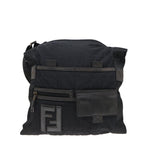 FENDI Zucca Canvas Shoulder Bag Blackyk13192