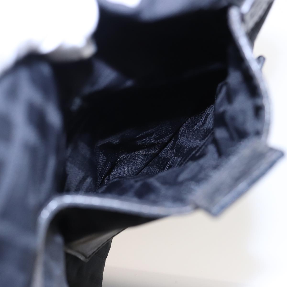 FENDI Zucca Canvas Shoulder Bag Blackyk13192