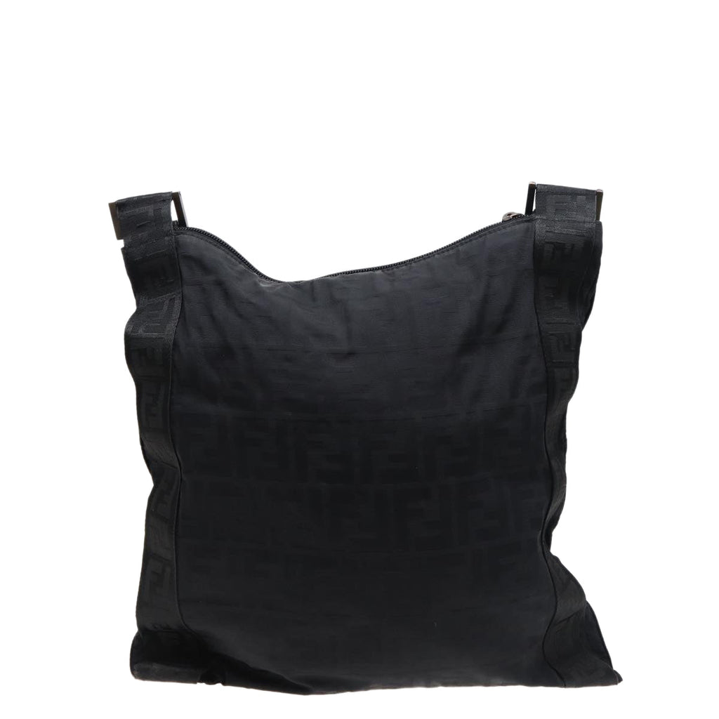 FENDI Zucca Canvas Shoulder Bag Blackyk13192