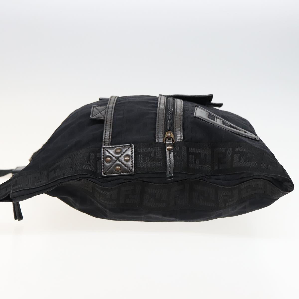 FENDI Zucca Canvas Shoulder Bag Blackyk13192